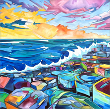 Load image into Gallery viewer, Causeway Rocks I 100cm X 100cm Oil on Canvas