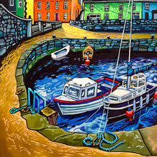 Load image into Gallery viewer, Carnlough Harbour 50 X 50 cm Oil on Canvas
